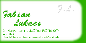 fabian lukacs business card